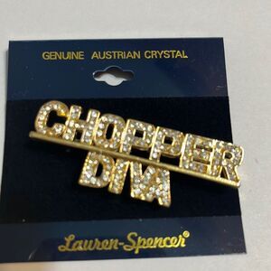 New Chopper diva brooch genuine Austrian crystal